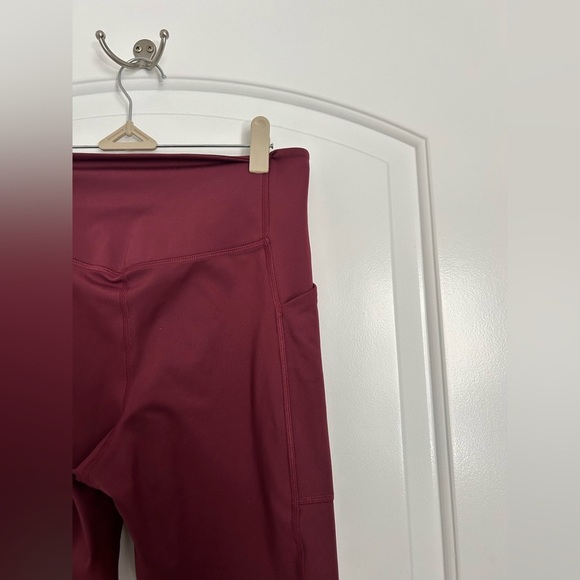 Girlfriend Collective Burgundy Ribbed High Waisted Leggings Women's Size medium - Picture 11 of 12